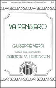 Va Pensiero SATB choral sheet music cover Thumbnail